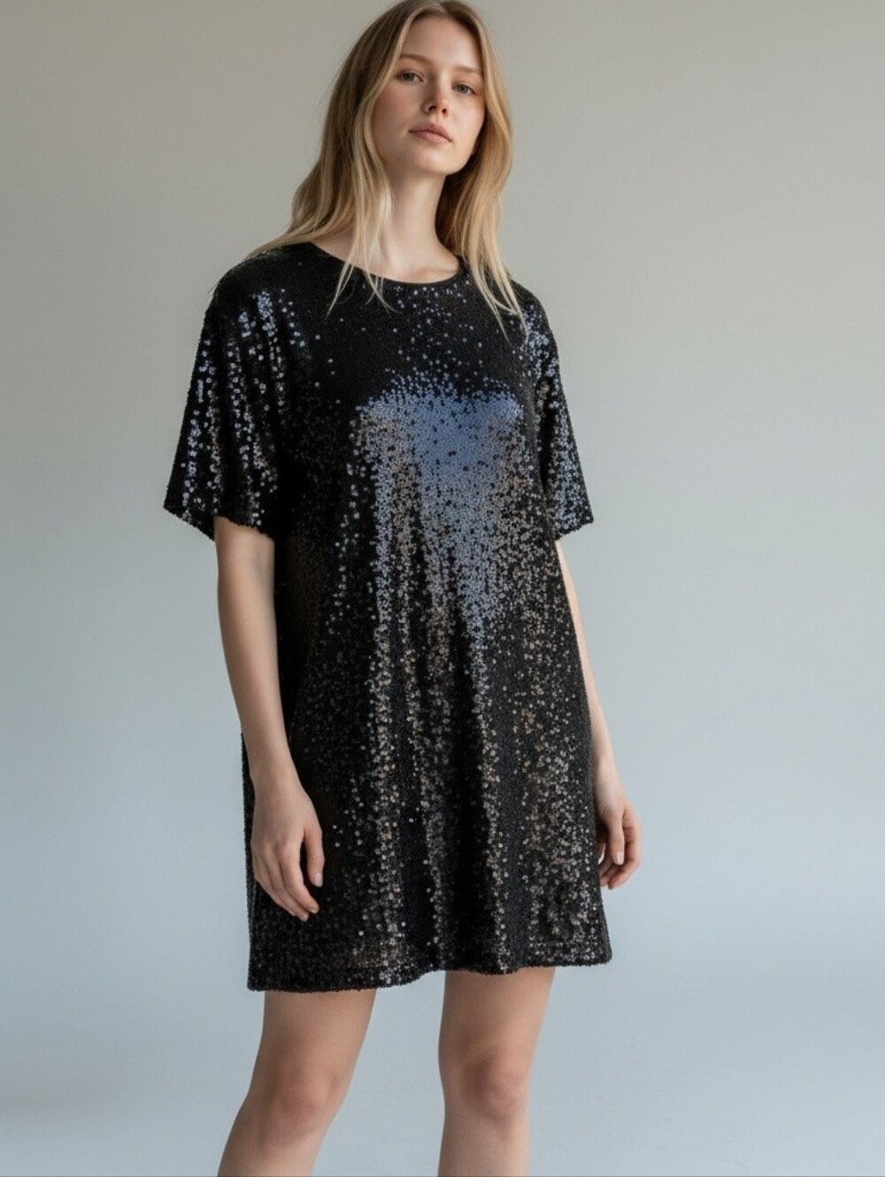 GAP Black Sequin Mini Dress Size 12